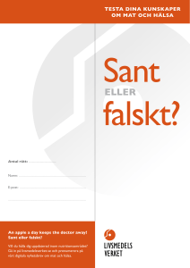 TesTa dina kunskaper om maT och hälsa