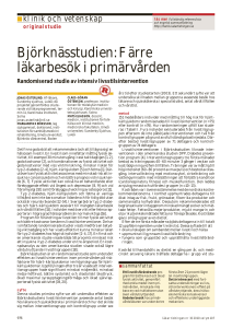 Björknässtudien: Färre läkarbesök i primärvården