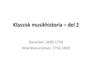 Klassisk musikhistoria - del 2