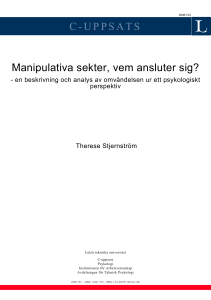 C-UPPSATS Manipulativa sekter, vem ansluter sig?