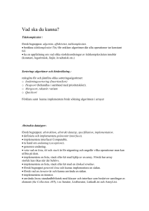 Vad ska du kunna?