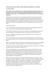 Social Journalism Study: Alla brittiska journalister använder