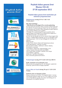 Psykisk hälsa genom livet Monter C01:25 27