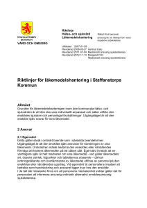 Riktlinjer läkemedel