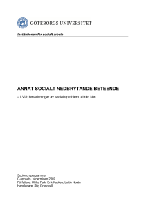 annat socialt nedbrytande beteende