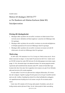 Suicidprevention - Riksdagens öppna data
