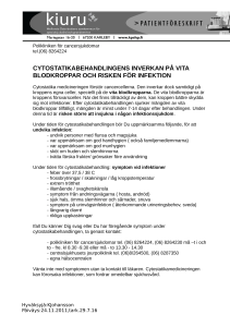 cytostatikabehandlingens inverkan på vita blodkroppar och