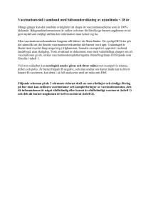 Vaccinationsråd i samband med hälsoundersökning av nyanlända