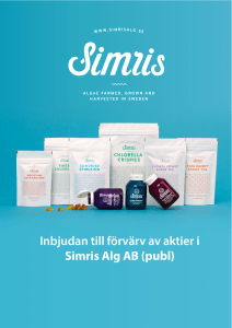 Prospekt nyemission Simris Alg