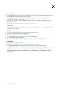 Projektledning, analys och presentation av löpande