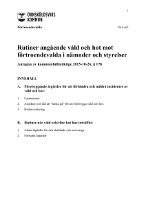 Handlingsplan för våld och hot