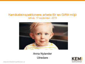 Giftfri miljö