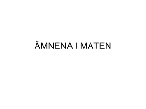 ÄMNENA I MATEN