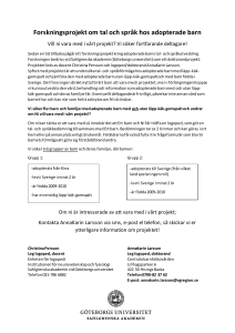 Forskningsprojekt om tal och språk hos