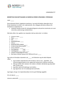 LÄRARMOBILITET BEKRÄFTELSE OM MOTTAGANDE AV