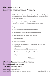 Tjocktarmscancer - diagnostik, behandling och
