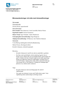 Minnesanteckningar vid möte med