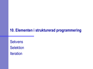 Programmering och programspråk