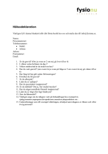 Hälsodeklaration