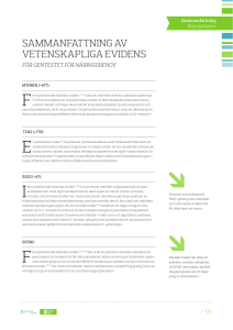 sammanfattning av vetenskapliga evidens