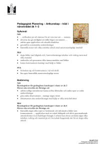 Pedagogisk Planering – Artkunskap – träd i