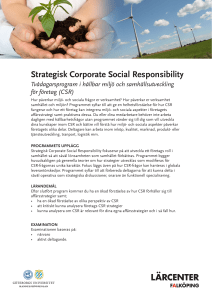 Strategisk Corporate Social Responsibility