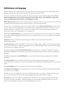 Följande definitioner och begrepp används i de allmänna råden och