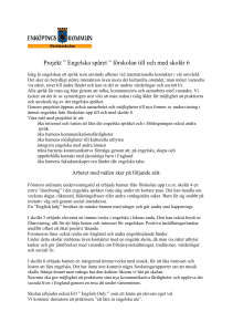 Projekt ” Engelska spåret ” F-6
