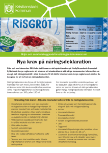 Nya krav på näringsdeklaration