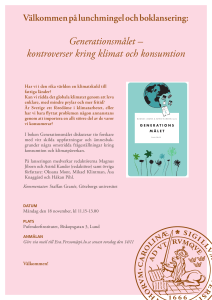 Generationsmålet – kontroverser kring klimat och