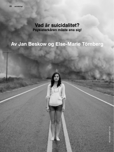 Vad är suicidalitet? Av Jan Beskow og Else