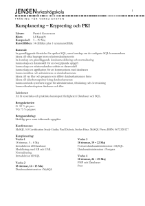 Kursplan VT08 - JENSEN Online