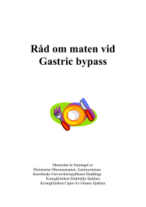 Råd om maten vid Gastric bypass