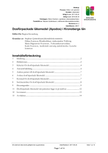 Dosförpackade läkemedel (Apodos) i Kronobergs län