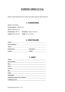 fodervärdsavtal