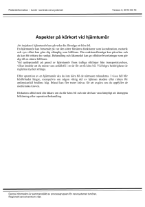 Aspekter på körkort vid hjärntumör
