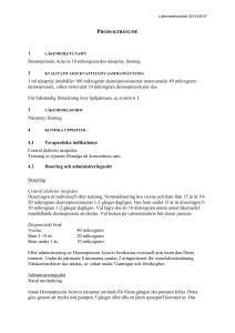 Desmopressin Actavis nasal spray, solution SmPC