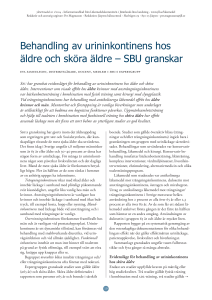 Behandling av urininkontinens hos äldre och sköra äldre