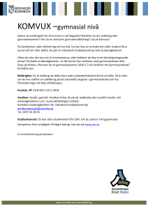 KOMVUX –gymnasial nivå