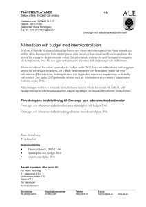 Nämndplan och budget med internkontrollplan