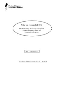 Regionvårdsavtal 2013