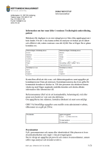 1 (3) Information om hur man fyller i remissen Toxikologisk
