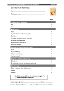 Manual till Downton Fall Risk Index