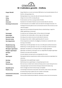 Bi 1 Individens genetik – Ordlista