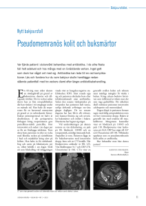 Pseudomemranös kolit och buksmärtor