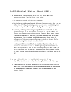 Lösningsförslag Ht2011