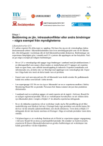 Bedömning av jäv, intressekonflikter eller andra