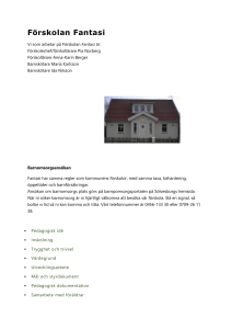 Information om hur vi arbetar på förskolan