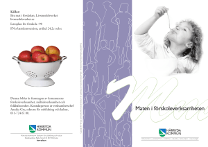 Maten i förskoleverksamheten