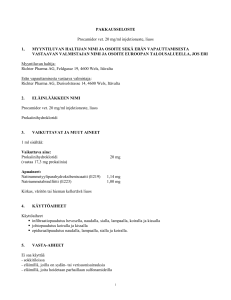 Procamidor vet. 20 mg-ml injektioneste, liuos PL 2013-11